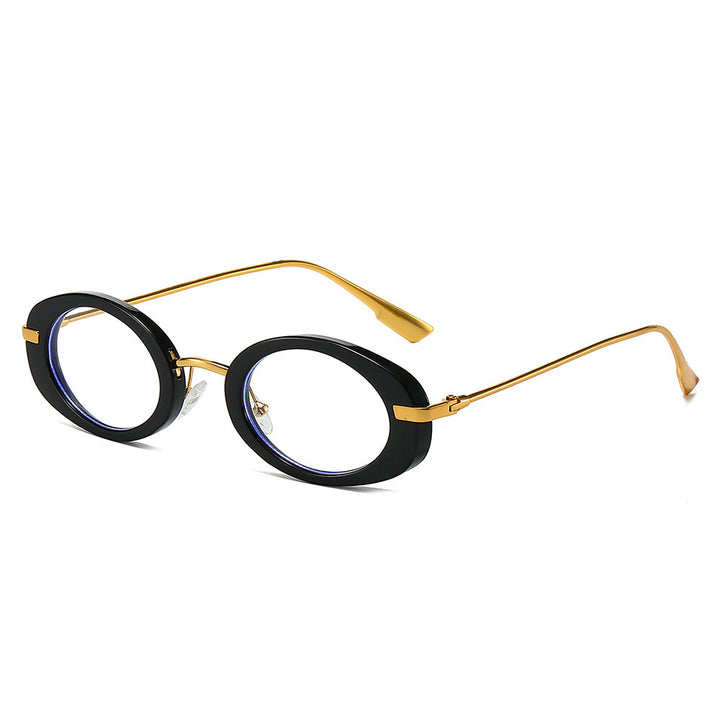 Vintage Oval Sunglasses with Metal Accents Bowlift