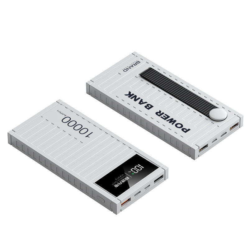 Portable Solar Power Bank with Digital Display and Fast Charging Bowlift