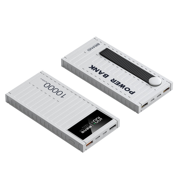 Portable Solar Power Bank with Digital Display and Fast Charging Bowlift