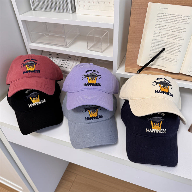 Women's Playful Embroidered Adjustable Baseball Cap Bowlift