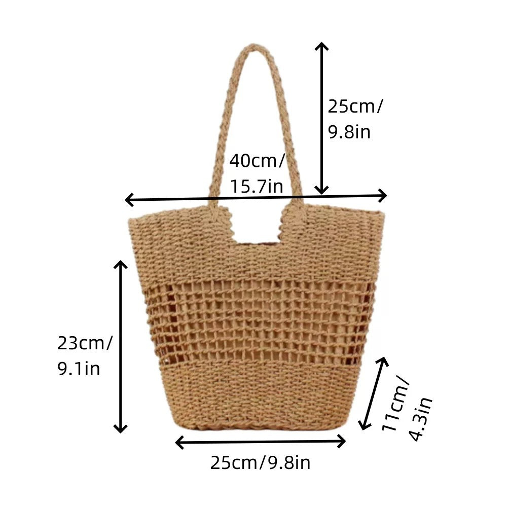 Braided shopping bag with structured design Bowlift