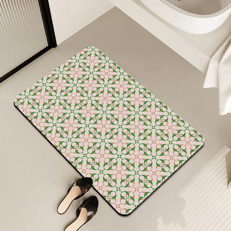 Geometric Pattern Decorative Floor Mat Bowlift