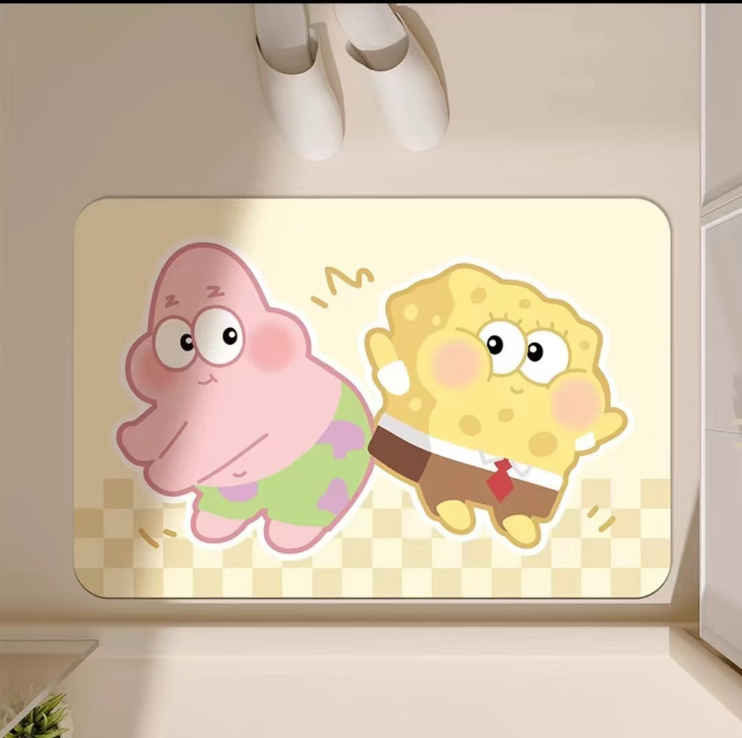 Cartoon Character Themed Bath Mat Bowlift