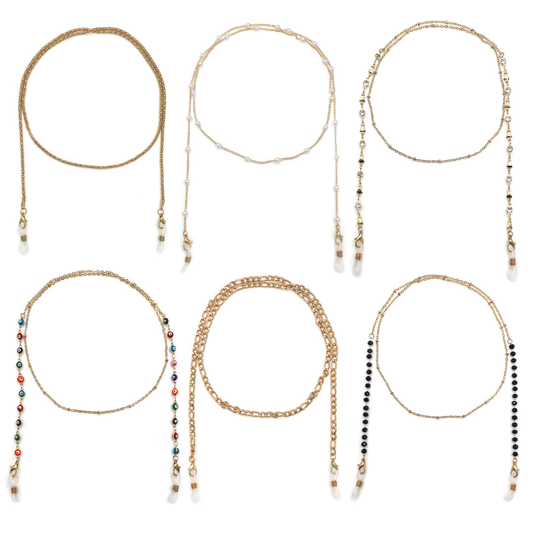 Elegant Crystal Eyewear Chain Bowlift