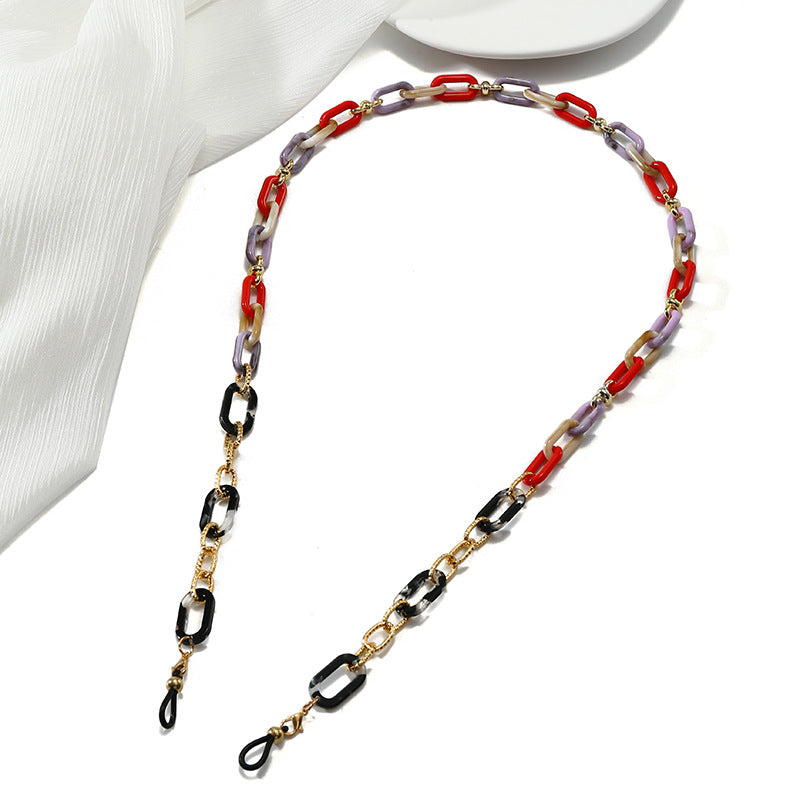 Fashionable Eyewear Chain with Colorful Links Bowlift