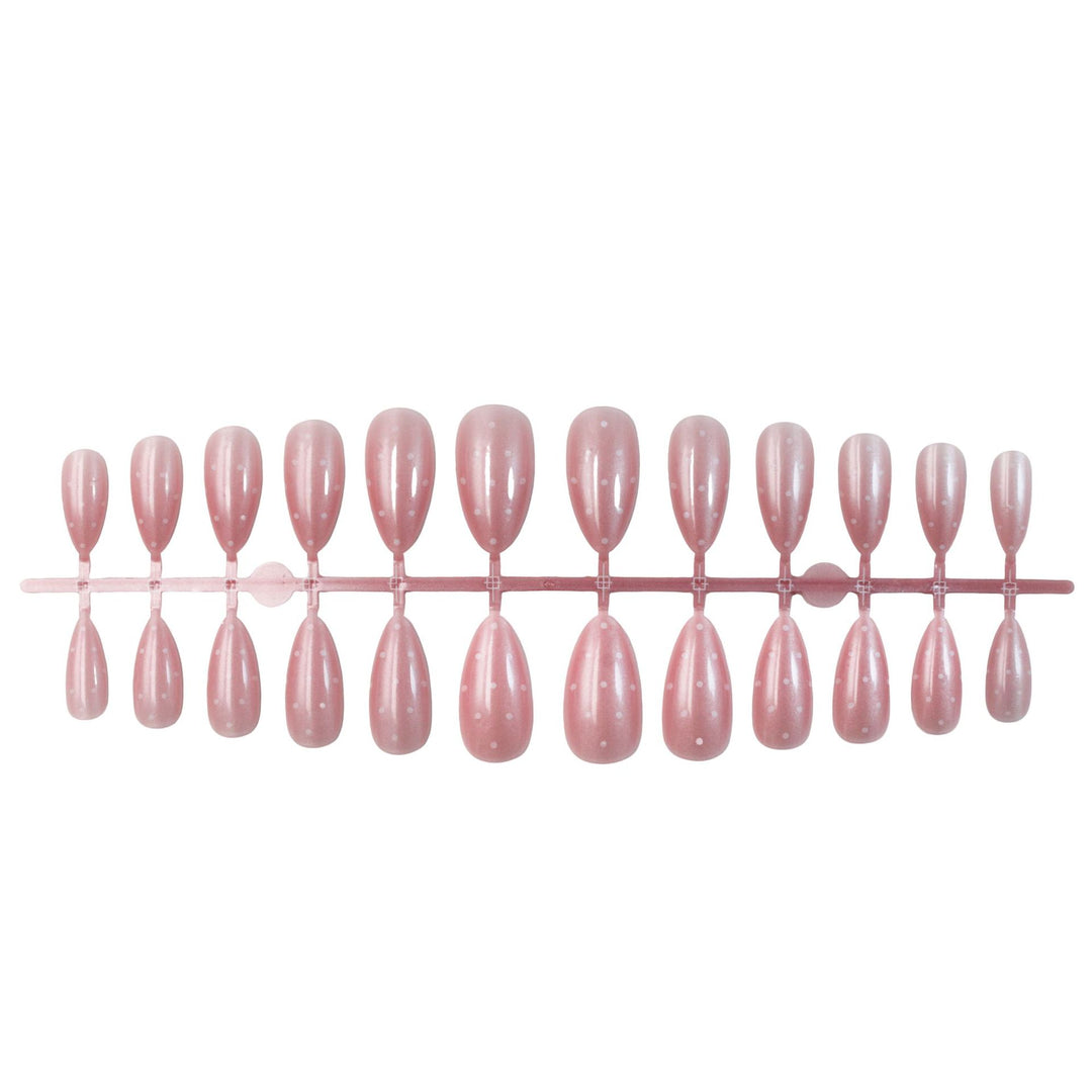 Artificial nails with modern dot design Bowlift