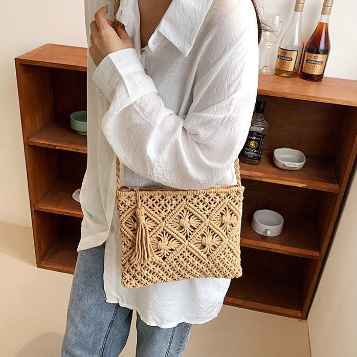 Stylish Macrame Shoulder Bag Bowlift