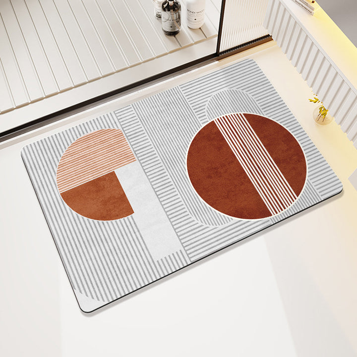 Abstract Patterned Area Rug Bowlift