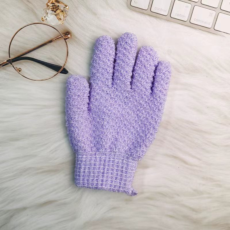 Exfoliating Shower Gloves with Soft Textured Scrub Fabric and Stretchy Elastic Cuff Bowlift