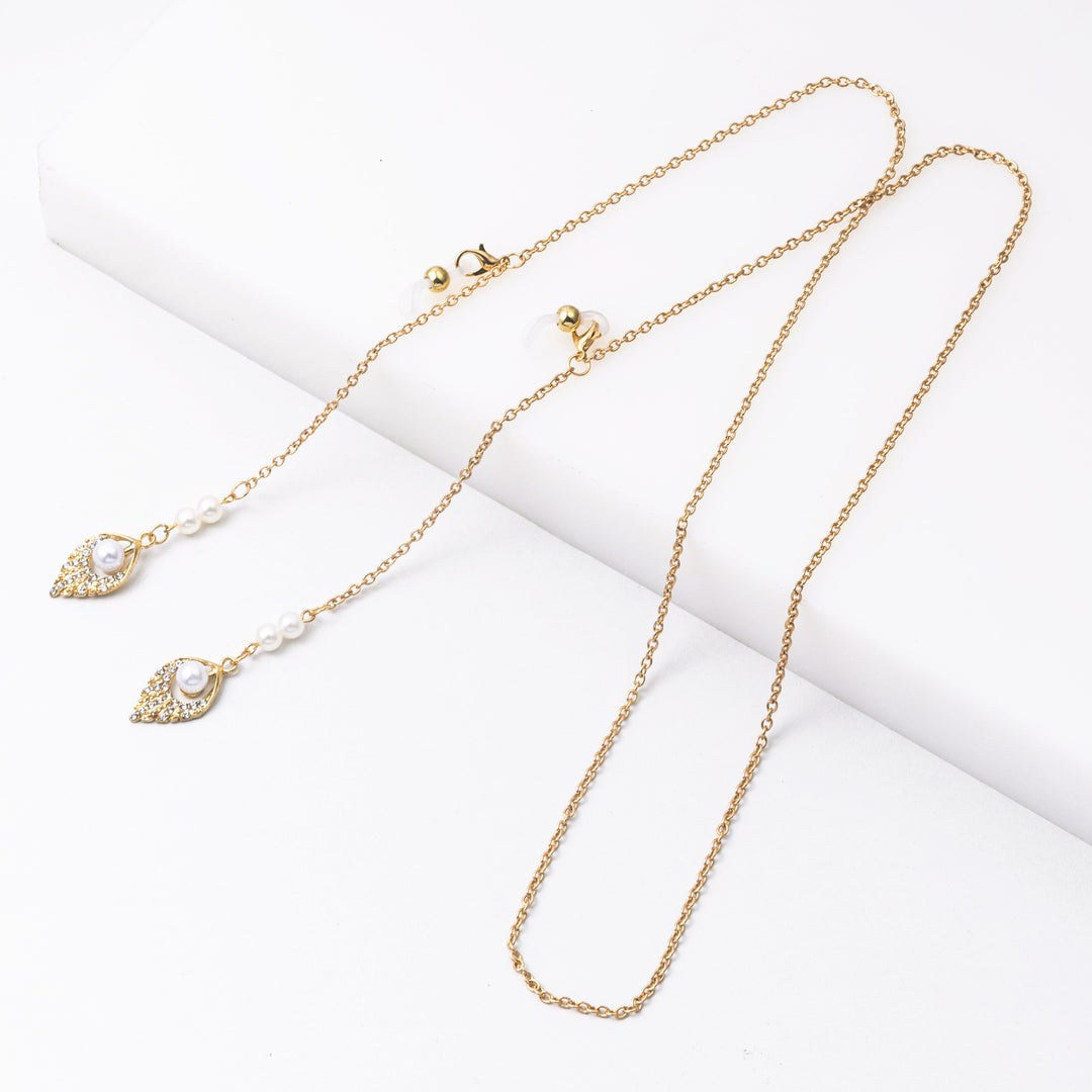 Elegant Dangle Pearl Earrings with Chain Bowlift