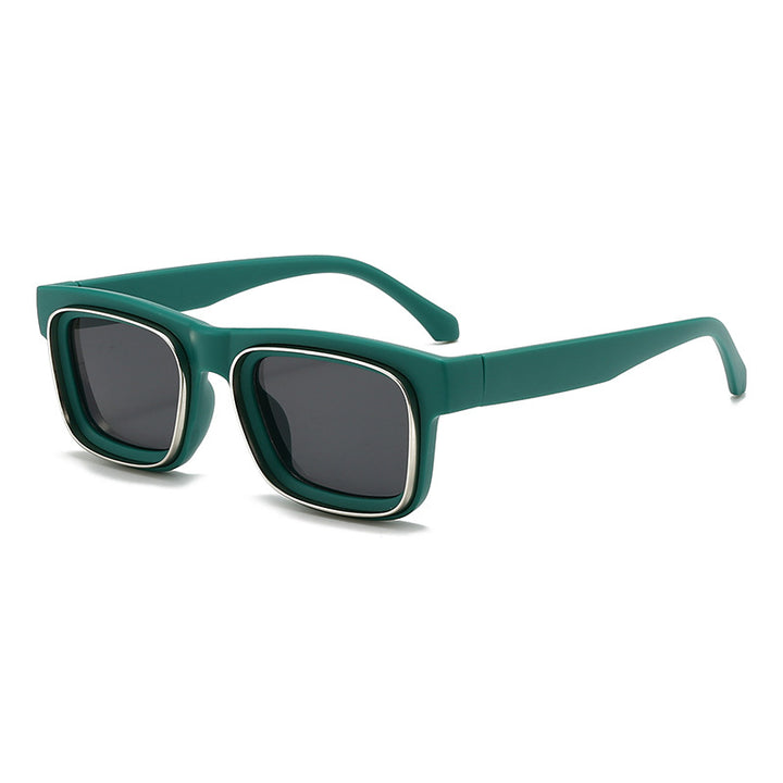 Women's fashionable square sunglasses with contrasting frame Bowlift