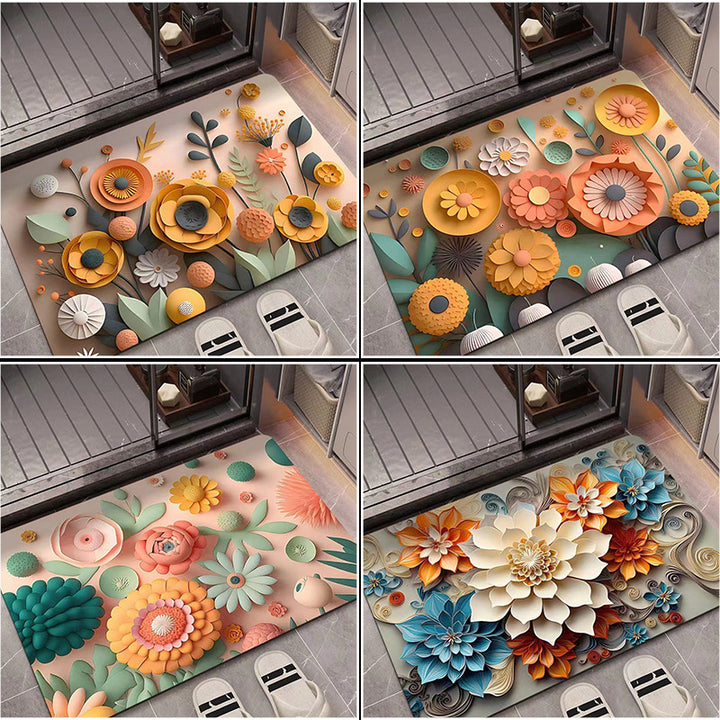 3D Textured Floral Mat Bowlift