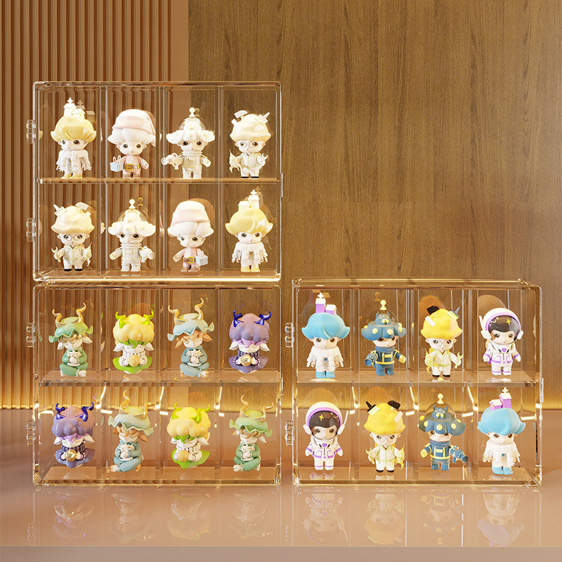 Acrylic Multi-Compartment Collectible Figurine Display Case
