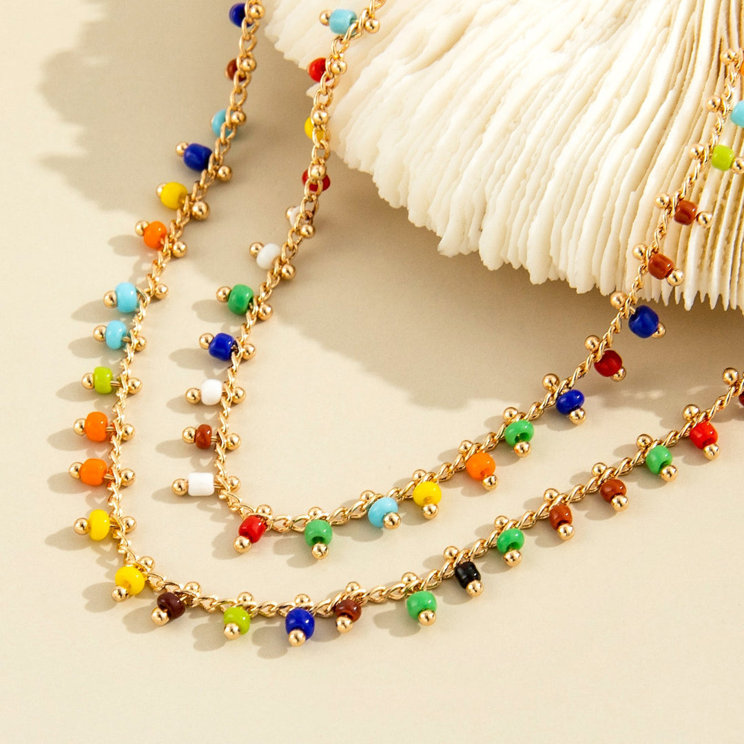 Colorful Beaded Anklet Bowlift
