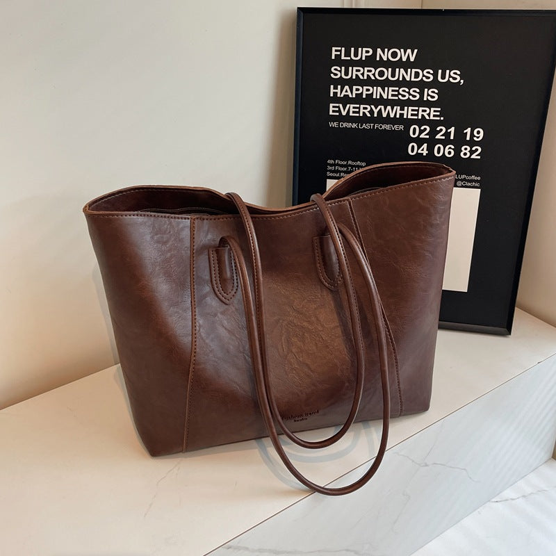 Premium Leather Tote Bag Bowlift