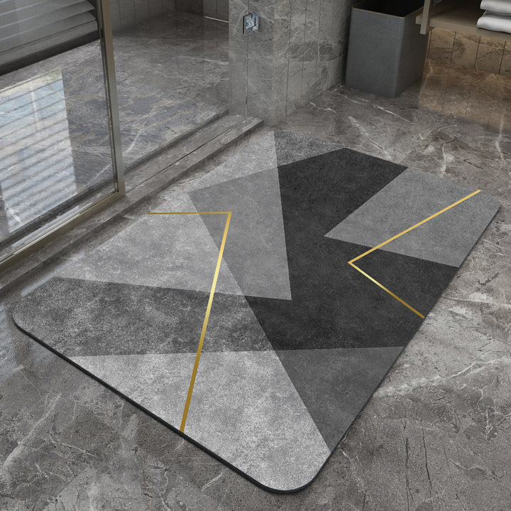 Modern Geometric Design Bath Mat