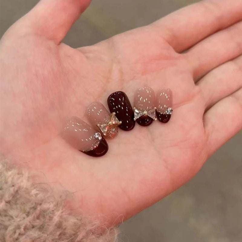 Natural Almond-Shaped Press-On Nails Bowlift