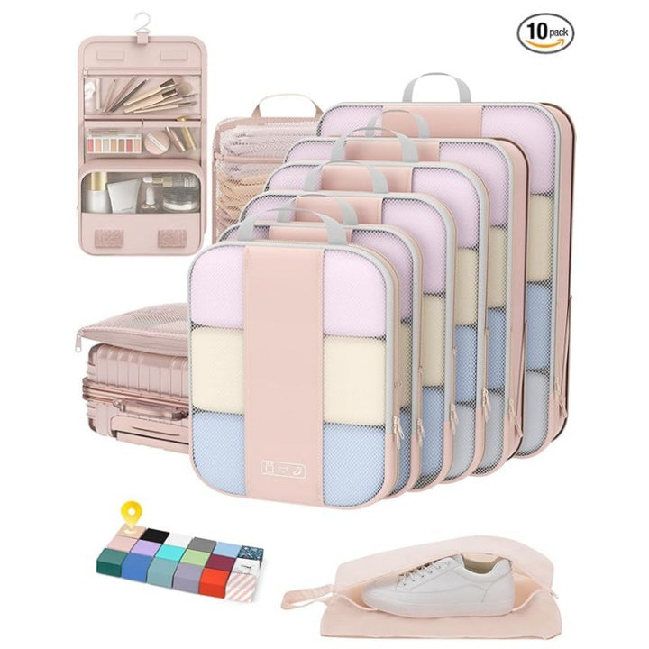 Travel cosmetics set with compartments and practical organizer Bowlift