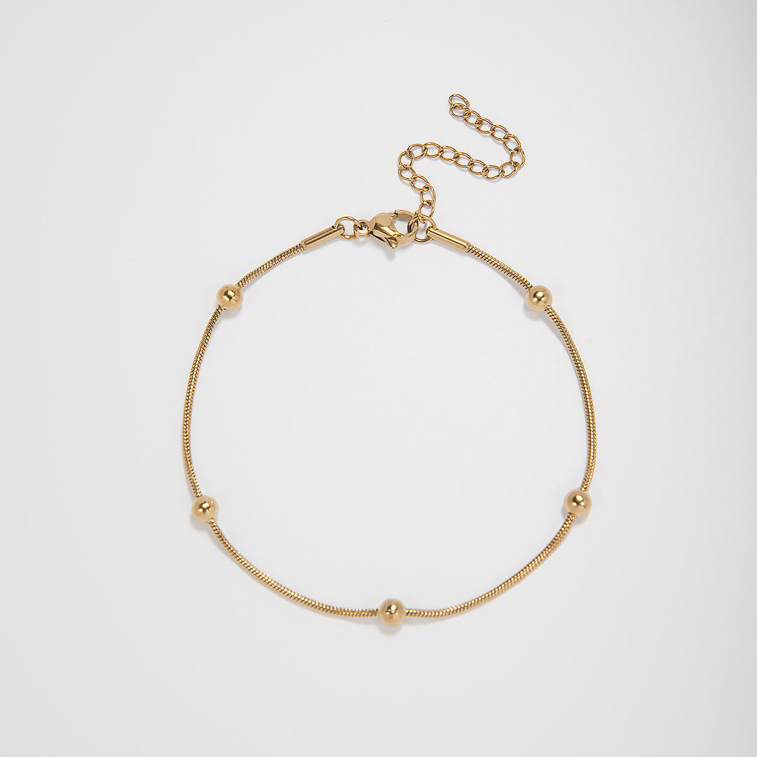 Adjustable Beaded Chain Bracelet Bowlift
