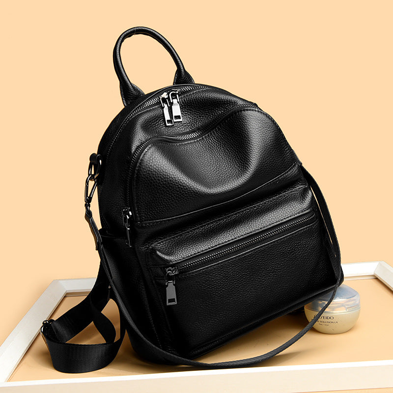 Premium Leather Multi-Pocket Backpack Bowlift