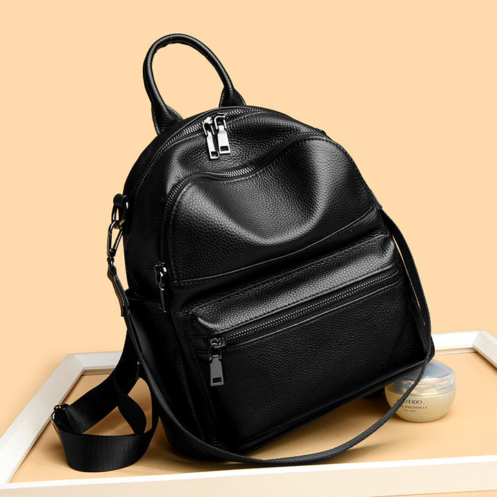 Premium Leather Multi-Pocket Backpack Bowlift