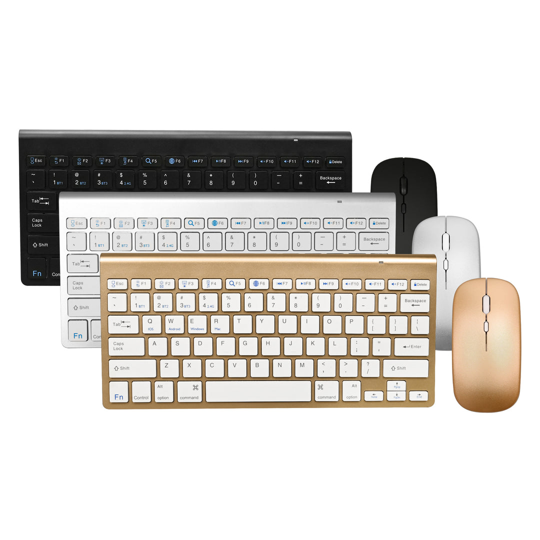 Wireless Compact Keyboard and Mouse Set Bowlift