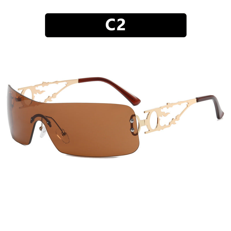 Women's futuristic sunglasses with ultra-modern metal accents Bowlift