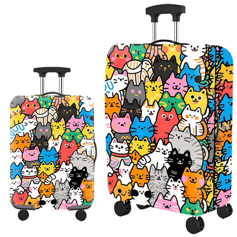 Tropical Leaf Print Hard Shell Luggage Bowlift