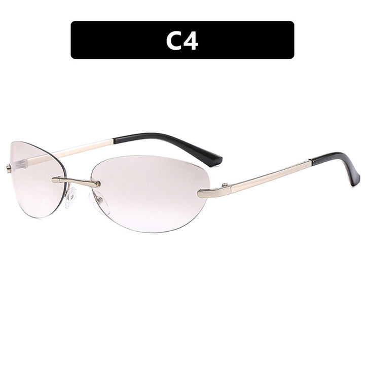 Women's Fashion Cat-Eye Sunglasses with Narrow Metal Frame and Polarized Lenses Bowlift