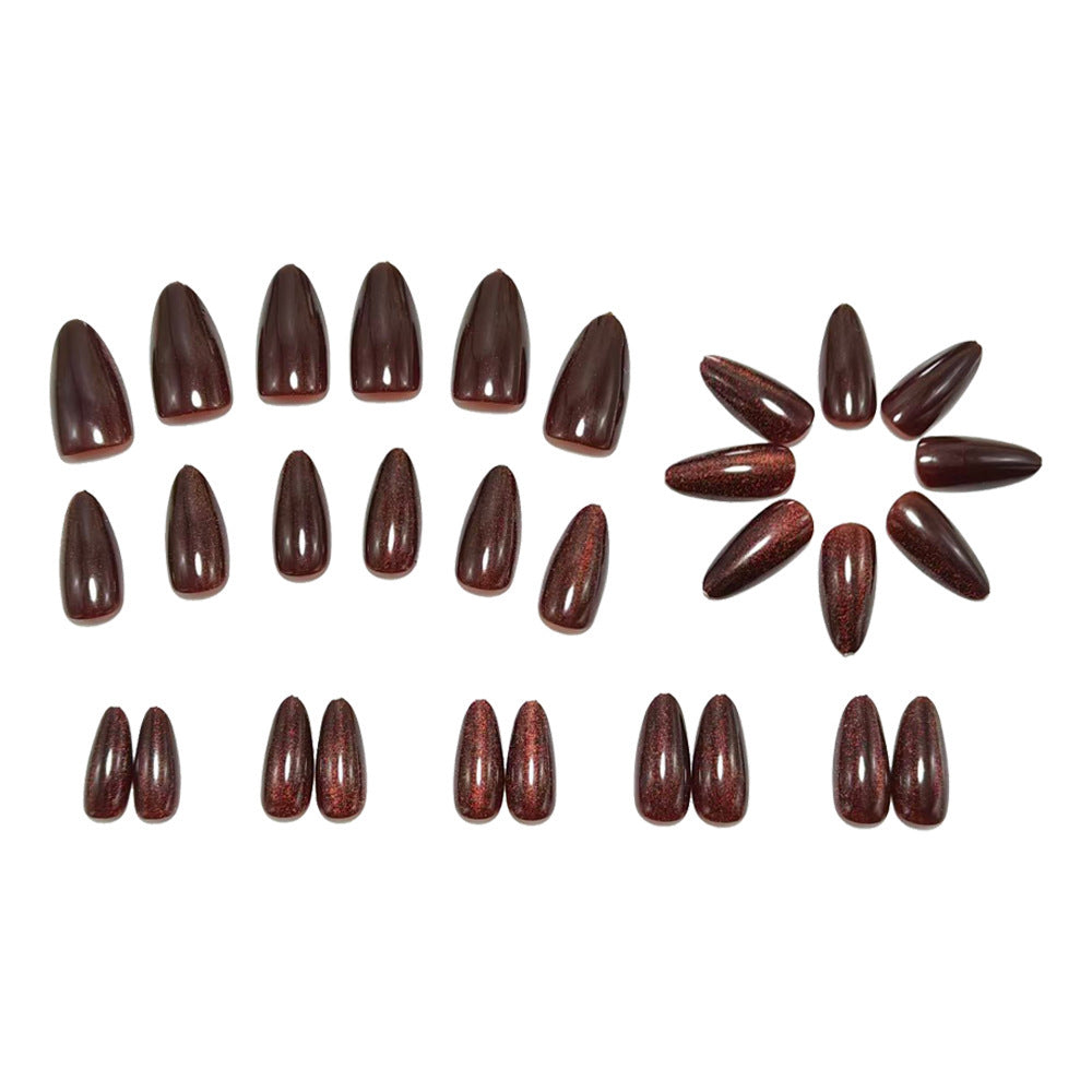 Artificial nails in elegant glitter design Bowlift