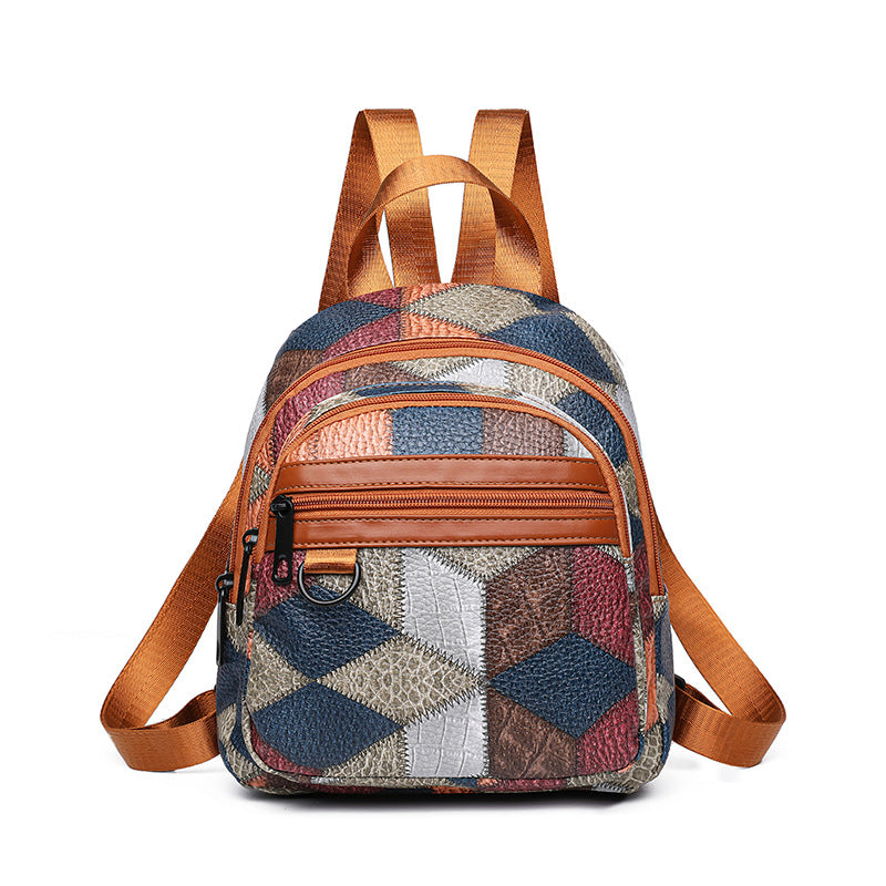 Women's Stylish Geometric Patterned Mini Backpack Bowlift