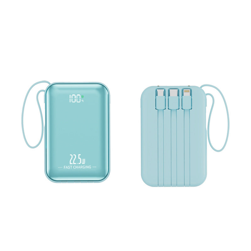 Portable power bank with fast charging and integrated cable system Bowlift
