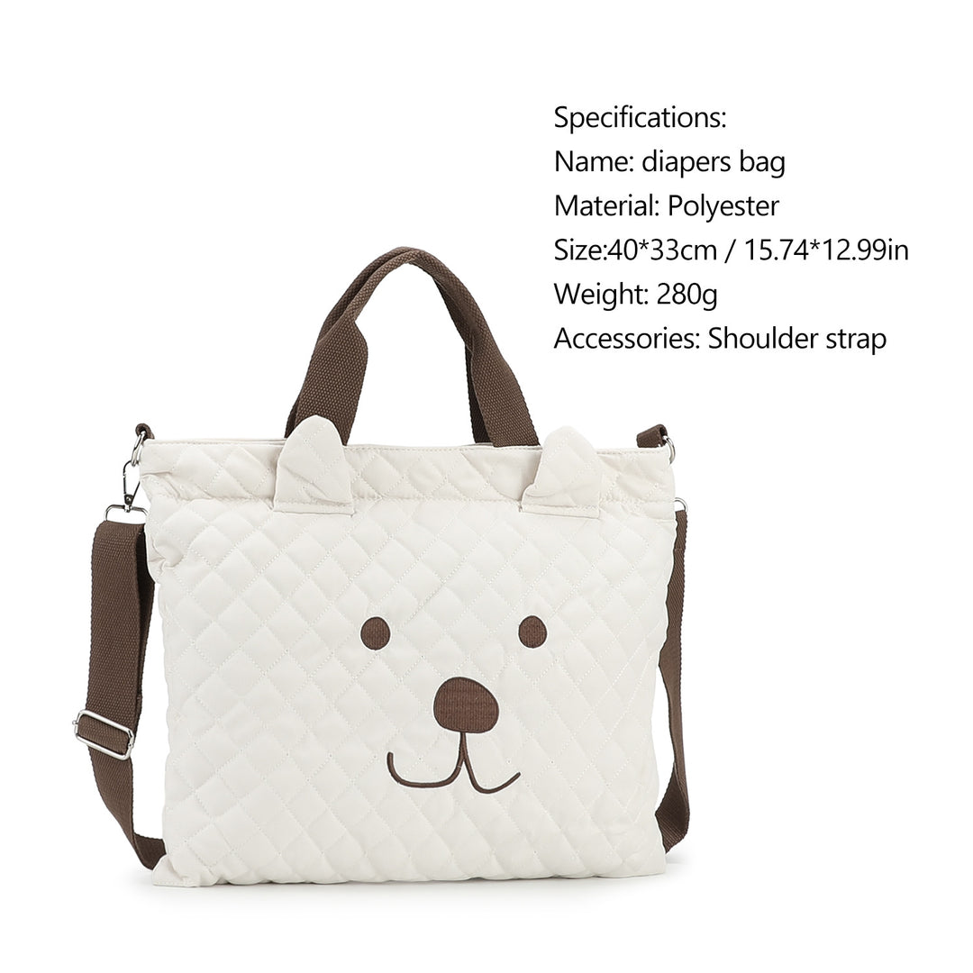 Teddy Bear Motif Tote Bag Bowlift