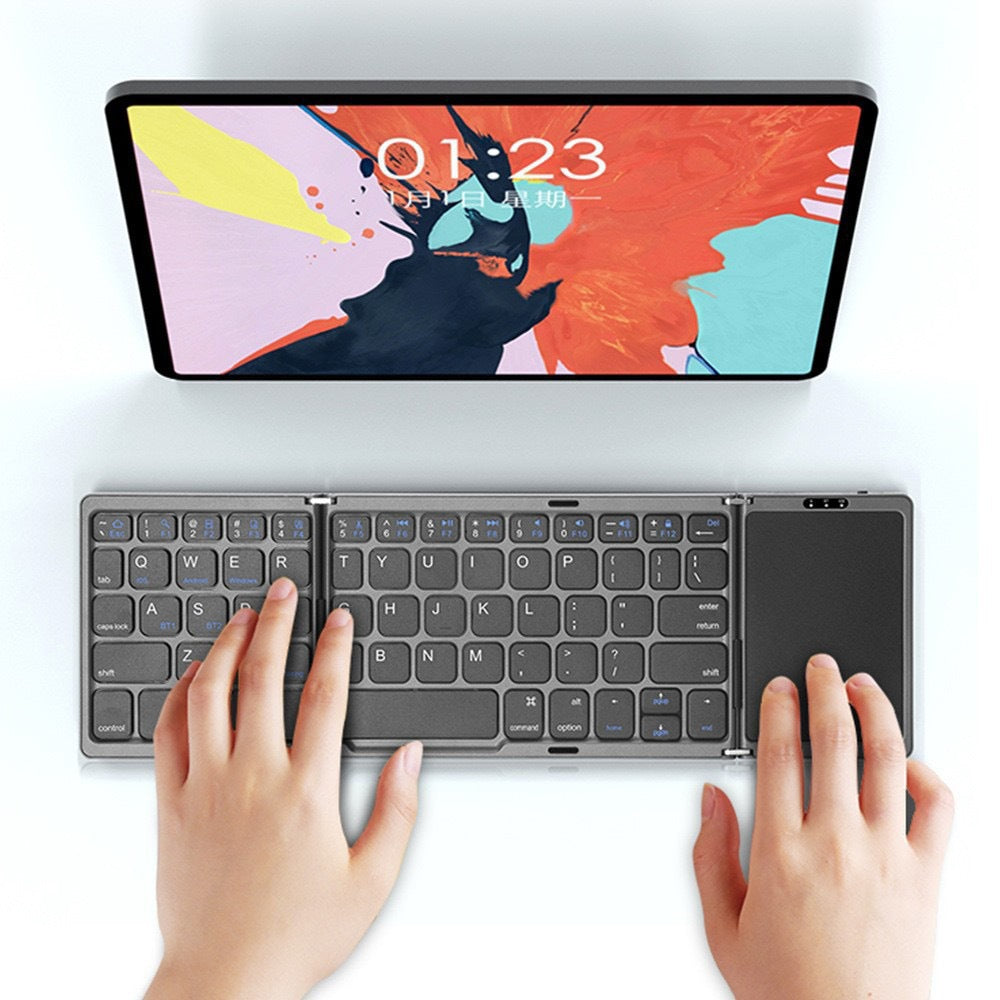 Foldable Touchpad Wireless Keyboard Bowlift