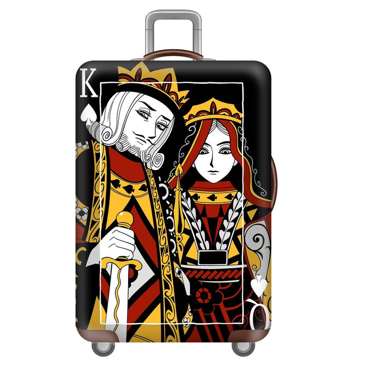 Unisex nan robust Hart shell trolley with lion portrait motif print, shock-resistant ABS polycarbonate shell, multi-wheeled chassis and TSA security lock Bowlift