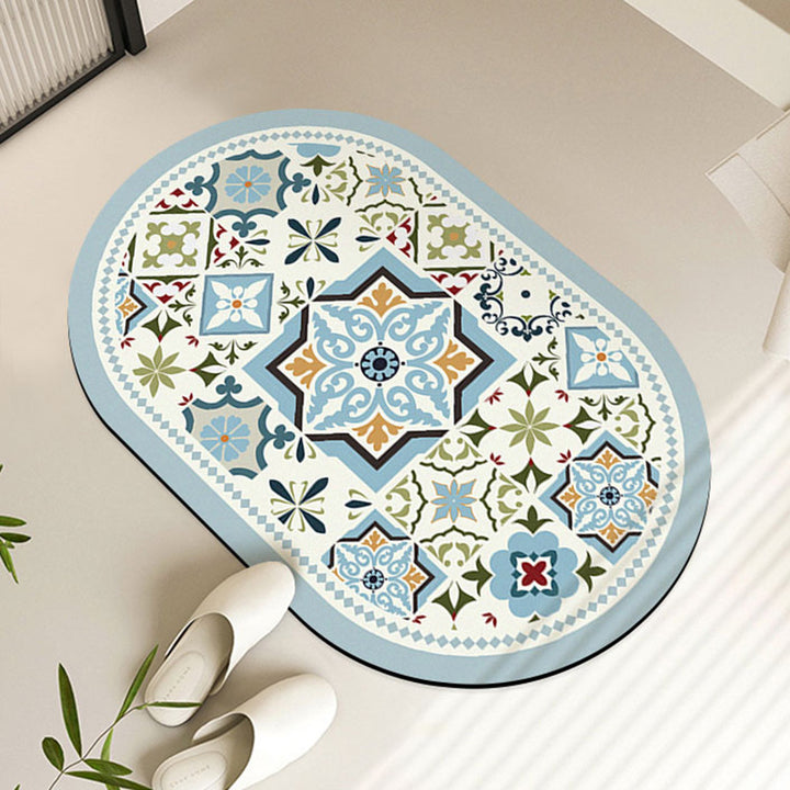 Artistic Floral Accent Mat
