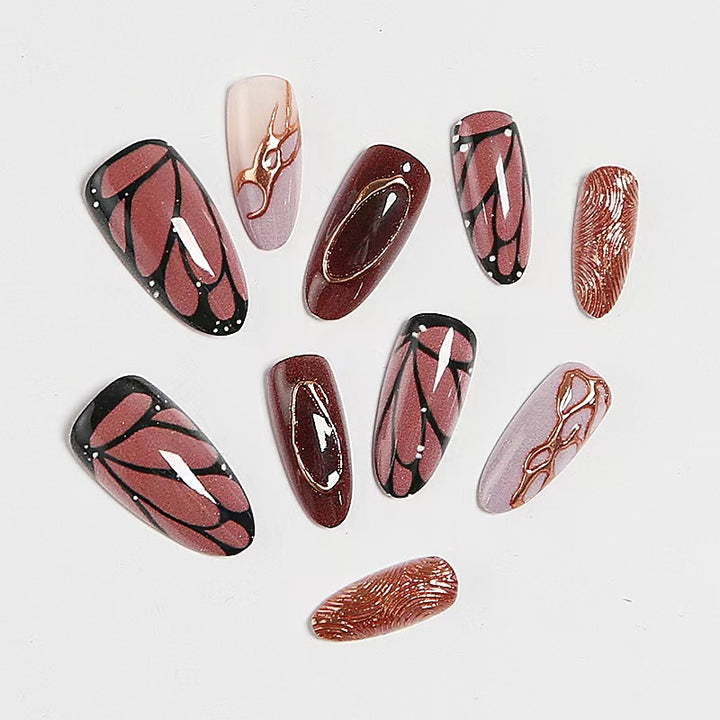 Creative nail design with artistic decorations Bowlift