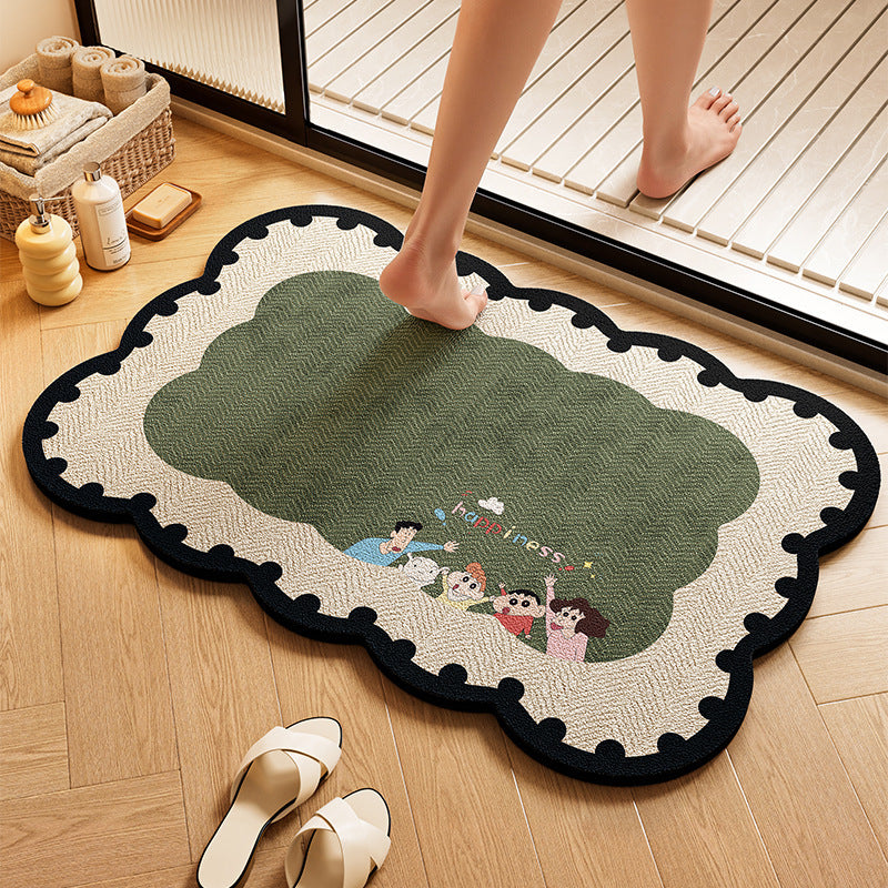 Playful Dog-Themed Bath Rug Bowlift