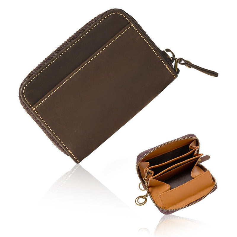 Zippered Leather Wallet Organizer Bowlift