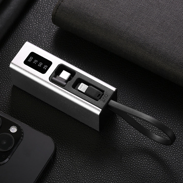 Multifunctional charger with integrated USB cable and LED display Bowlift