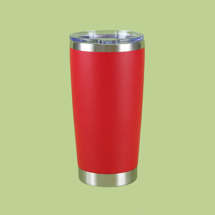 Stainless Steel Tall Slim Thermal Travel Tumbler With Spill-Resistant Clear Slider Lid