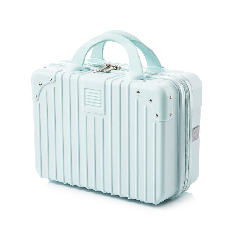 hard-shell cosmetic travel case with double top handles and reinforced corner protectors Bowlift