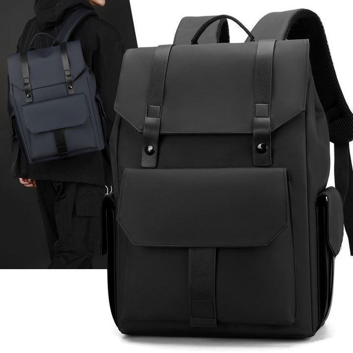 Elegant backpack with numerous compartments and reinforced back Bowlift