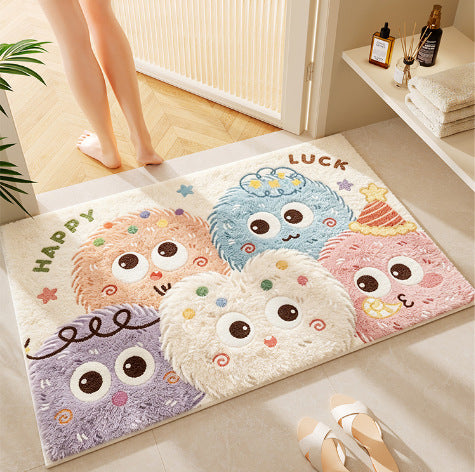 Plush Cartoon Bath Mat Bowlift