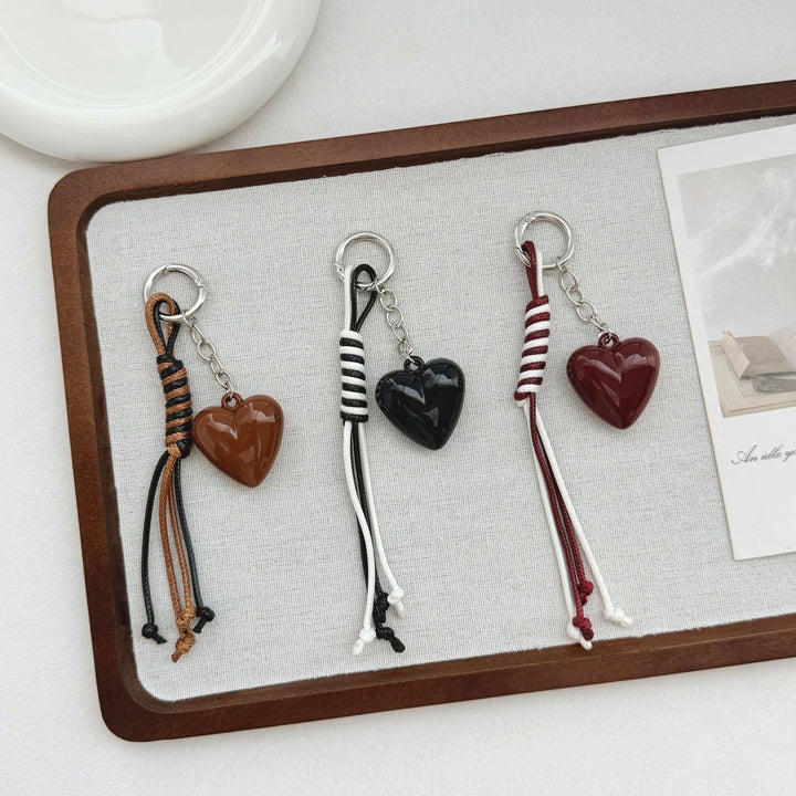 Heart-Shaped Charm Keychain Bowlift