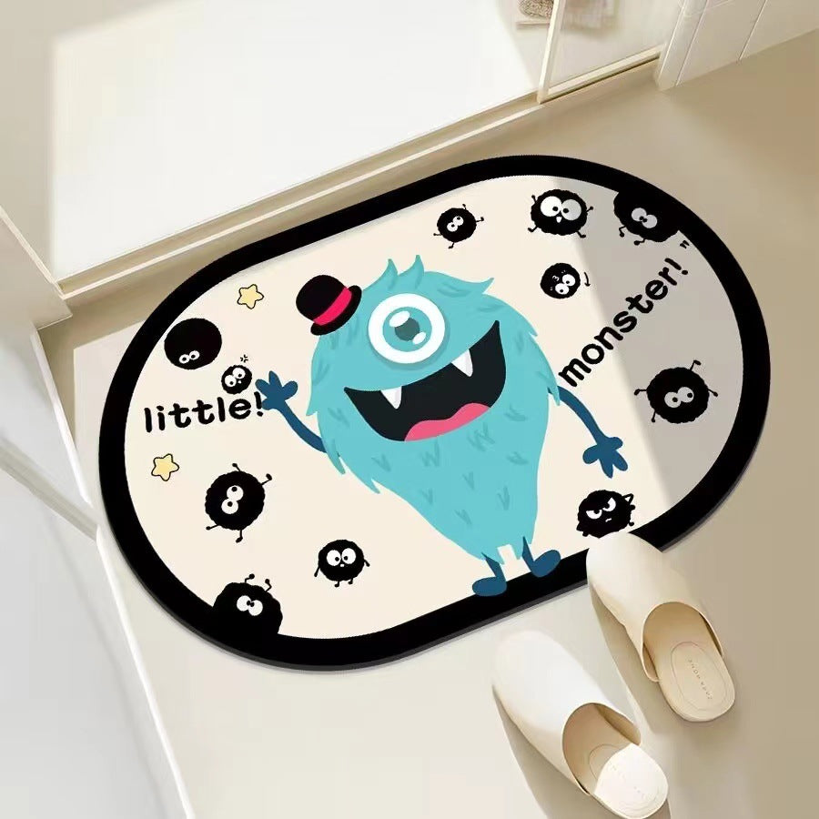 Playful Monster-Themed Bath Mat Bowlift