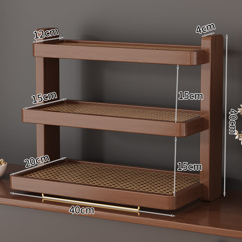 Wooden Tiered Storage Shelf Bowlift