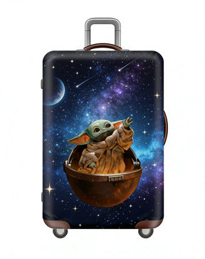 Women's stretchable suitcase cover with rabbit motif, tear-resistant stretch material and openings for handle and wheels Bowlift