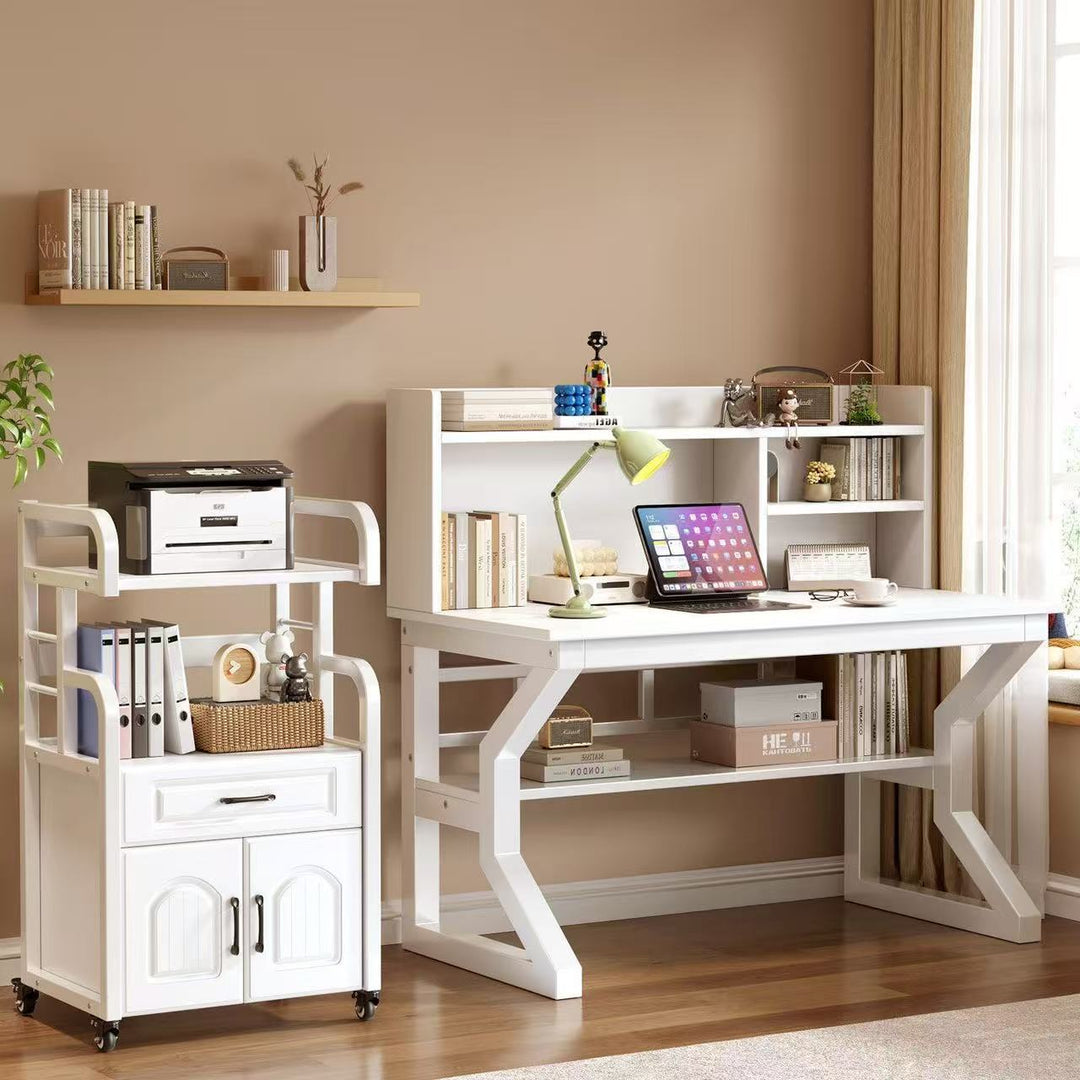 Multifunctional wooden cart with shelves and drawers Bowlift