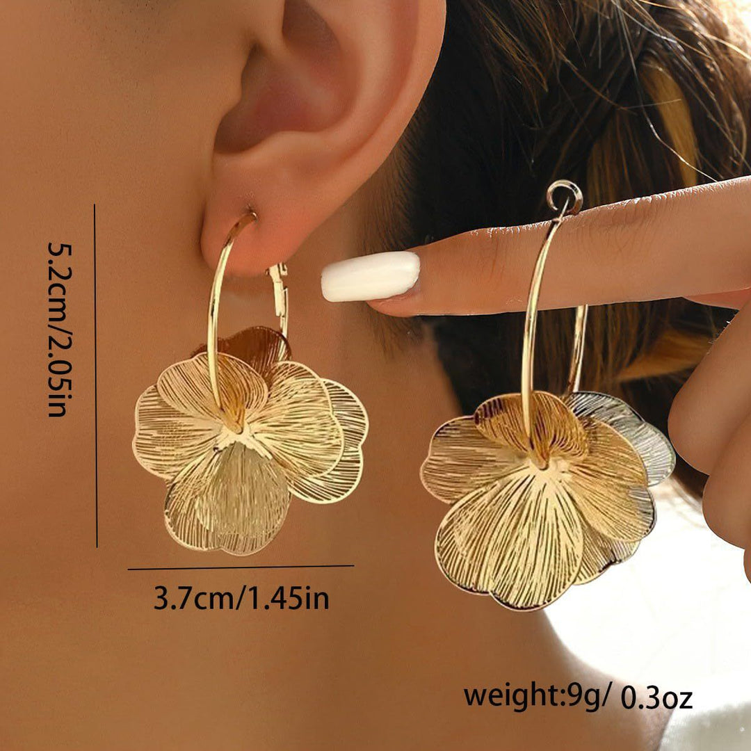 Floral Filigree Hoop Earrings Bowlift